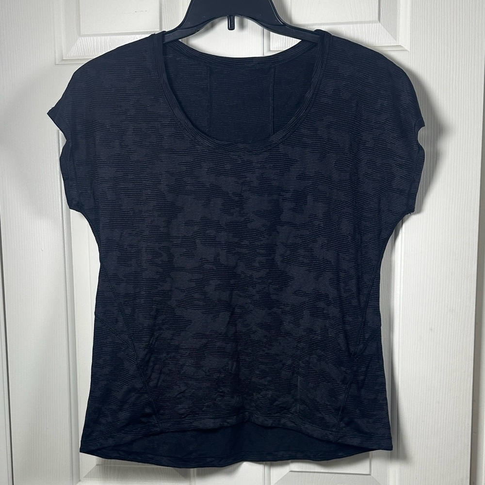 Lululemon Miles Ahead Short Sleeve Camo Top